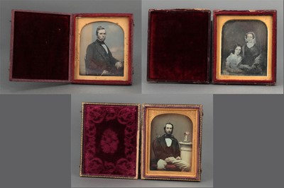 Lot 461 - Collection of 3 Cased Daguerreotype Portraits