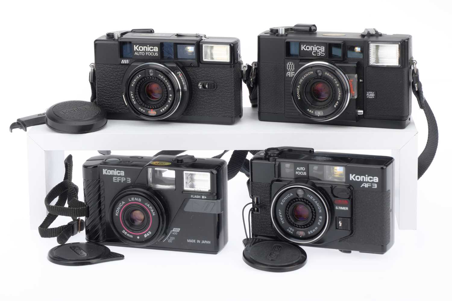 Konica Work Camera Lot 39 - A Group of Konica Auto Focus Compact Cameras,