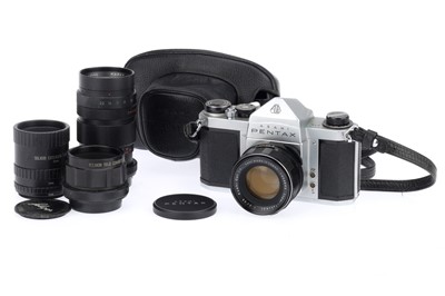 Lot 142 - An Asahi Pentax S1a SLR Camera Outfit