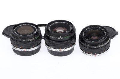 Lot 360 - A Group of Olympus Zuiko Lenses