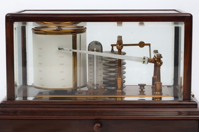 Lot 261 - Aneroid Barograph With Plinth By Negretti & Zambra