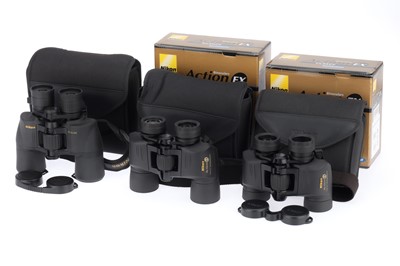 Lot 702 - 3 Pairs of Modern Nikon Binoculars