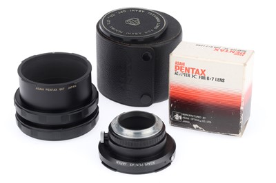 Lot 304 - A Set of Pentax 6x7 Extension Tubes and K-mount Adapter