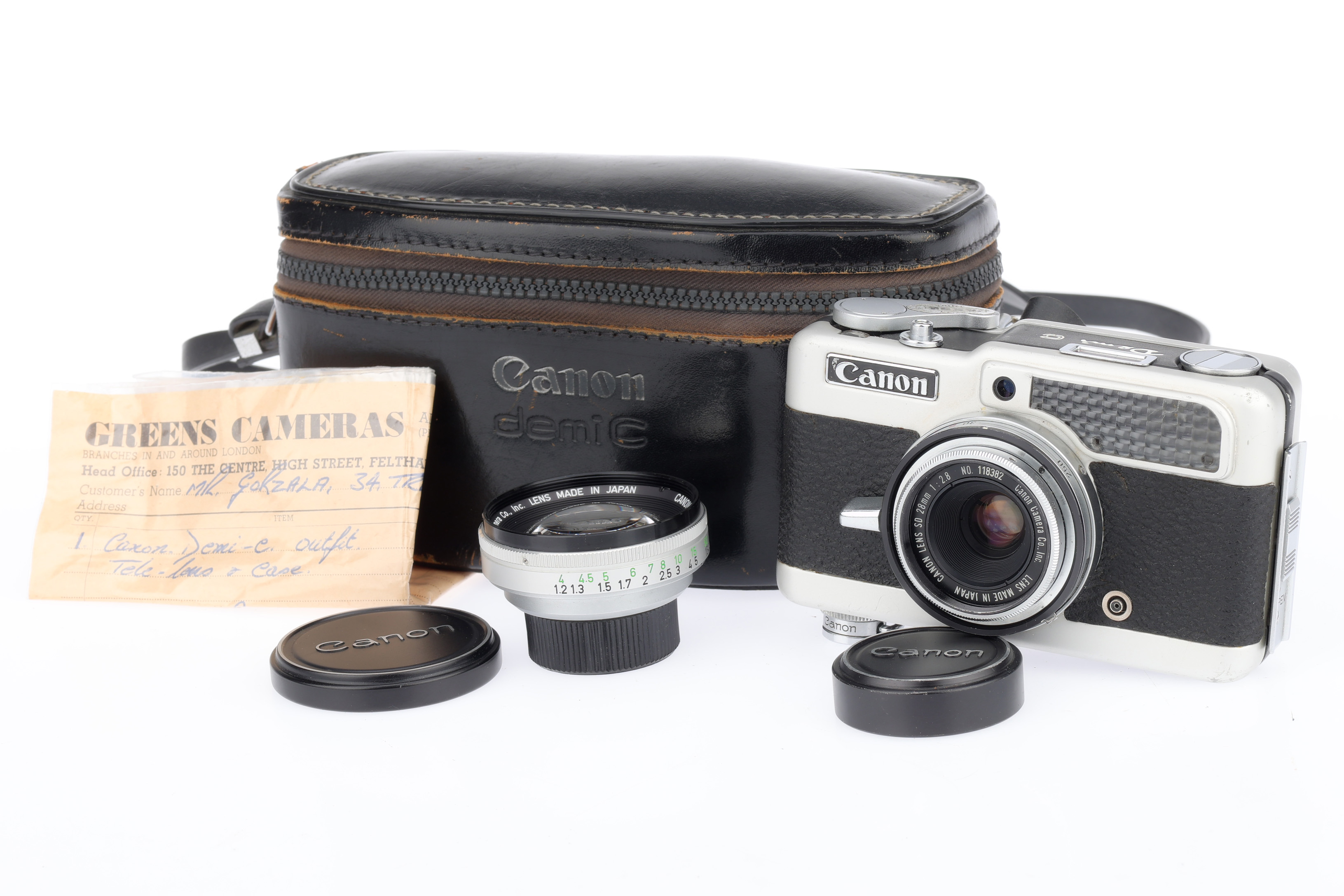 Lot 72 - A Canon Demi C 35mm Half Frame Camera,