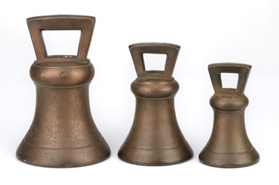 Lot 312 - A Set of 3 George III Bell Weights, Kingston Upon Hull