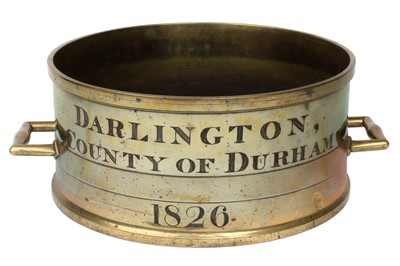 Lot 292 - Georgian Imperial Bushel Measure for Darlington, 1826