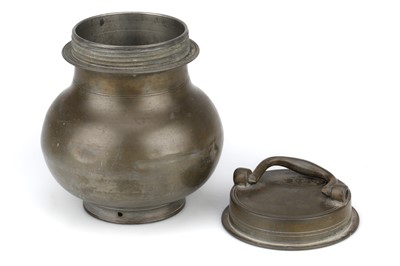 Lot 188 - French Pewter Leech Jar