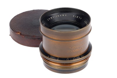 Lot 187 - An Aldis Anastigmat f/6.3 10 inch No. 64 Brass Lens