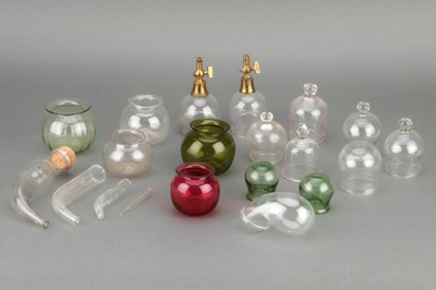 Lot 183 - Collection of Glass Leech Jars and Cupping Glasses