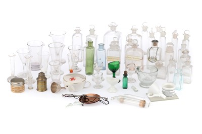 Lot 374 - A Large Collection of Apothecary, Chemists and Medical Glass