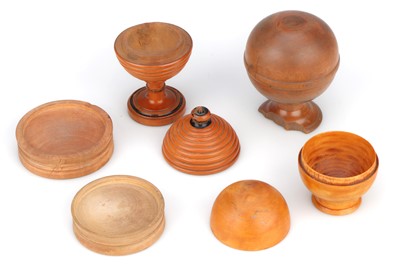 Lot 114 - A Collection of Treen Apothecary's Pill Silverers & Rollers