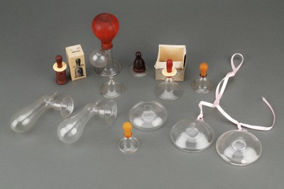 Lot 201 - Collection of Glass Breast Pumps and Related Equipment