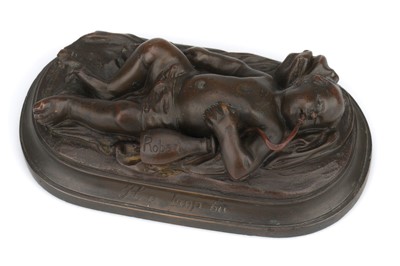 Lot 196 - An Unusual Bronze of a Feeding Baby