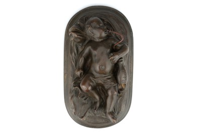 Lot 196 - An Unusual Bronze of a Feeding Baby