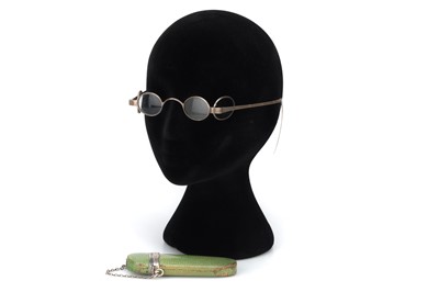 Lot 6 - A Pair of Georgian Silver Turn-Pin Spectacles with Double Lenses