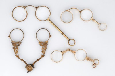 Lot 3 - Four 19th Century Lorgnettes/Handheld Spectacles