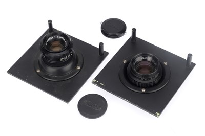 Lot 227 - A Pair of Enlarger Lenses in Lens Boards