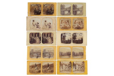 Lot 527 - Collection of Coloured Tissue Stereoviews