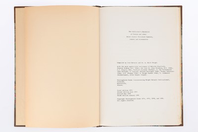Lot 421 - Private Print of Collector's Checklist of Contax and Other Zeiss Classic Miniature Cameras & Accessories