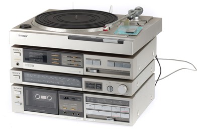 Lot 386 - A Sony HiFi Stack - TA-AX22, ST-JX22L, TC-FX33, & PS-LX22