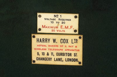 Lot 301 - Large X-Ray Induction Coil, Cox