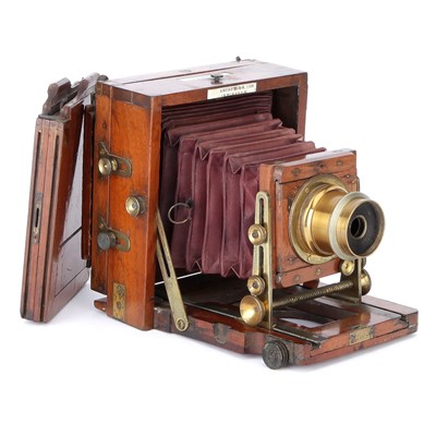 Lot 207 - A J. Lancaster & Son Instantograph Quarter Plate Mahogany Field Camera