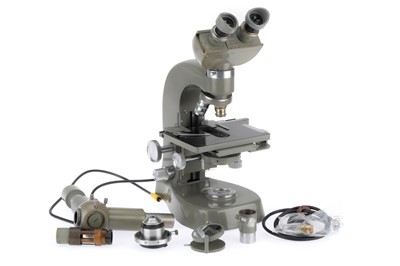 Lot 404 - Classic Microscopy - Beck Optomax Binocular Microscope