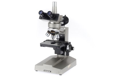 Lot 409 - Classic Microscopy, Olympus BHM Trinocular Microscope