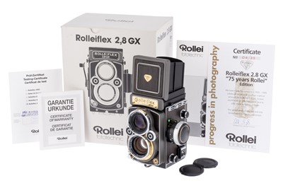 Lot 263 - A Rollei Rolleiflex 2.8GX '75 Year' TLR Medium Format Camera