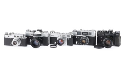 Lot 80 - A Selection of Soviet 35mm Cameras