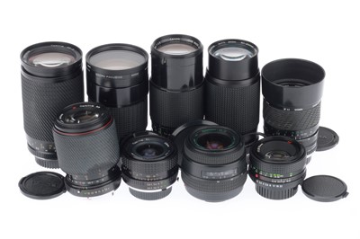 Lot 296 - A Selection of 35mm Camera Lenses