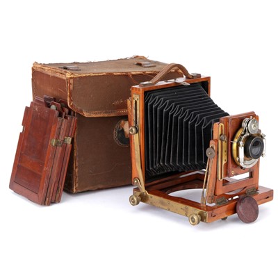 Lot 210 - A W. Tylar Barnardo Quarter Plate Mahogany Field Camera