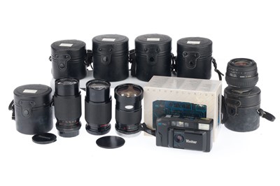 Lot 363 - A Selection of Camera, Lenses and Cases