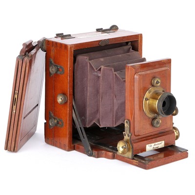 Lot 211 - A J. Lancaster & Son Le Meritoire Quarter Plate Mahogany Field Camera