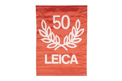 Lot 109 - A Leica 50th Anniversary Silk Banner