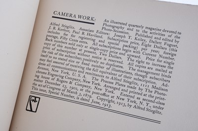 Lot 386 - Alfred Stieglitz, Camera Work - Special Number MDCCCCXIII