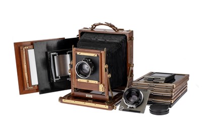 Lot 332 - A Gandolfi 8x10" Large Format Mahogany Field Camera