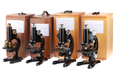 Lot 439 - Collection of 4 Microscopes by Beck, London