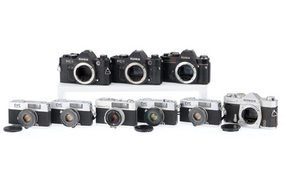 Lot 106 - A Tray of Konica 35mm Cameras