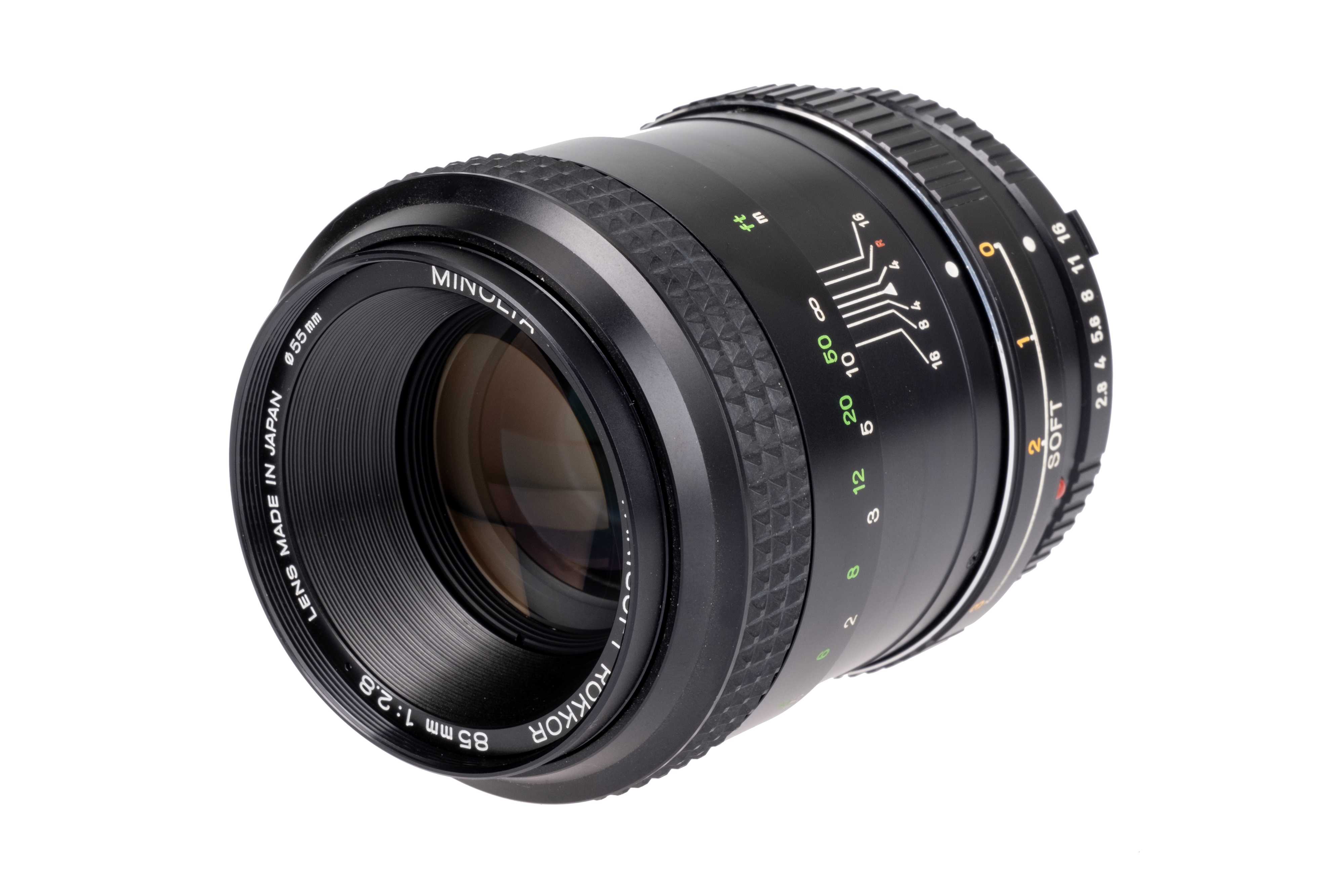 Lot 186 - A Minolta Varisoft Rokkor f/2.8 85mm Lens,