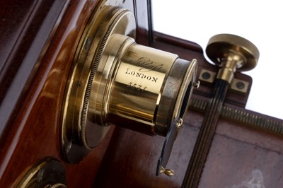 Lot 328 - A J. H. Dallmeyer Stere Wetplate Mahogany & Brass Camera