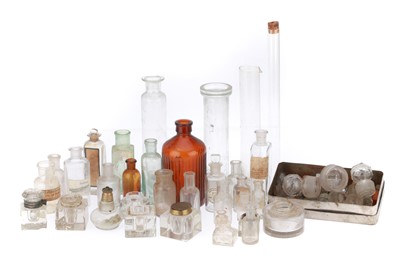 Lot 413 - A Small Collection of Bottles & Ink Wells