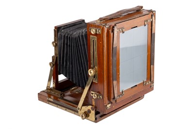 Lot 333 - A Gandolfi 5x7” Mahogany & Brass Camera