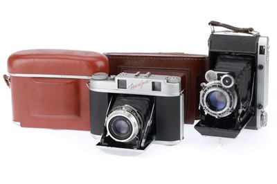 Lot 164 - A Pair of Soviet Medium Format Folding Rangefinder Cameras