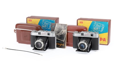 Lot 165 - A Pair of Soviet Medium Format Iskra Rangefinder Cameras