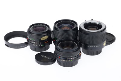 Lot 213 - A Group of Minolta Short Prime Lenses