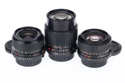 Lot 215 - A Group of Minolta Prime Lenses