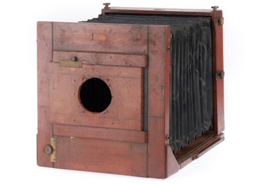 Lot 181 - A Mahogany and Brass 8x10 Inch Tailboard Camera