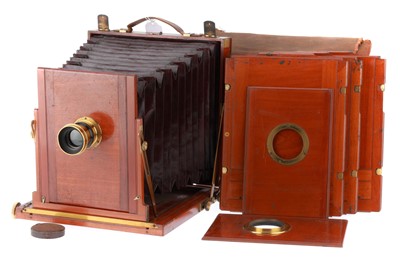 Lot 315 - 19th Century 10x8 Brass & Mahogany Field Camera