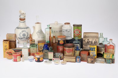 Lot 415 - A Large Collection of Medical Tins, Packaging & Inhalers